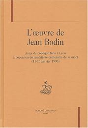 L' oeuvre de Jean Bodin