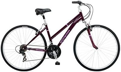 schwinn third avenue women's hybrid bike plum