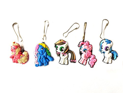 AVIRGO 5 pcs Zipper Pull Charms for Jacket Backpack Bag Pendant Set # 86-2