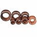 Longbeauty 1Pair/2Pair Vintage Brown Natural Wood Double Flared Ear Tunnels Expander Plugs Stretcher