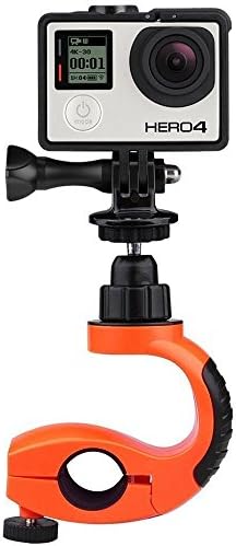 Bike Handlebar Mount, JoyiQi 360 Degree Rotation Motorcycle Seatpost Mount with Tripod Adapter and Screw for GoPro Hero 1, 2, 3, 3+, 4 (Black, Silver, Session)