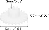 sourcing map 20Pcs 24 Tooth Plastic Gears Module 0.5 for RC Car DIY Robot Model view 2
