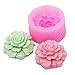 Succulent Plant Flower Pot Silicone Mold Gypsum Cement Fleshy Flower Bonsai DIY Ashtray Candle Holder Mould (A)
