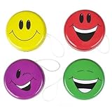 Neliblu Happy Face Smile Yo-Yos Fun Party Favors, 2