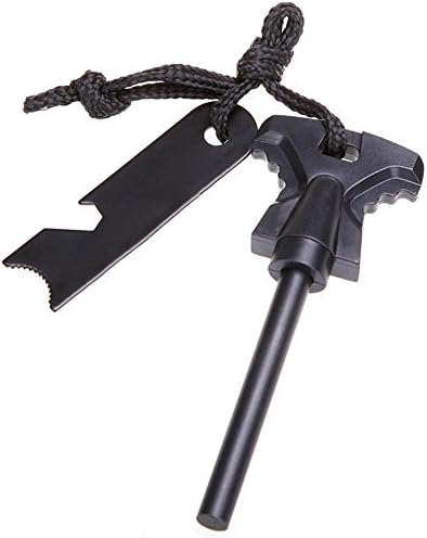 Survival Magnesium Flint Scraper Stone Fire Starter Lighter Kit