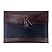 Oak-Pine Vintage Portable PU Leather with Oxford Cloth A4 File Folder Multi-Pocket Document Wallet Paper Holder Files Record Bag Business Handbag Storage Organizer Briefcase