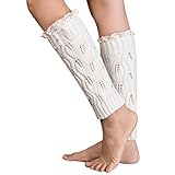 Creazy® Baby Kids Girl's Crochet Knitted Leaf Lace Leg Warmers Socks