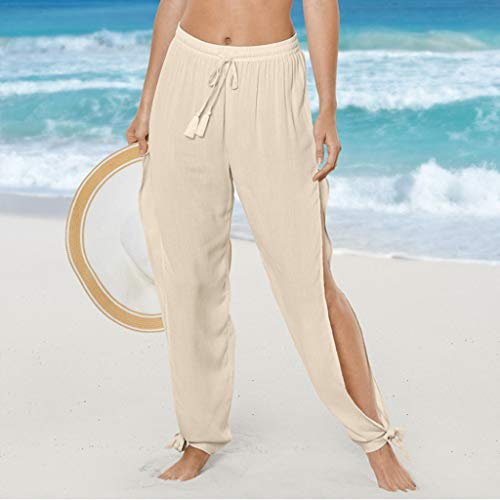 image for Toimothcn Women High Slit Sport Fitness Yoga Pants Casual Loose Elasti