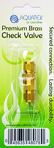 AQUATEK Premium Brass Check Valve & Extension Connector for Aquariums