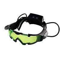 Yolyoo Spy Night Vision Goggles, Adjustable Kids LED Night Goggles Flip-Out Lights Green Lens for Racing Bicycling, Skying to Protect Eyes Children