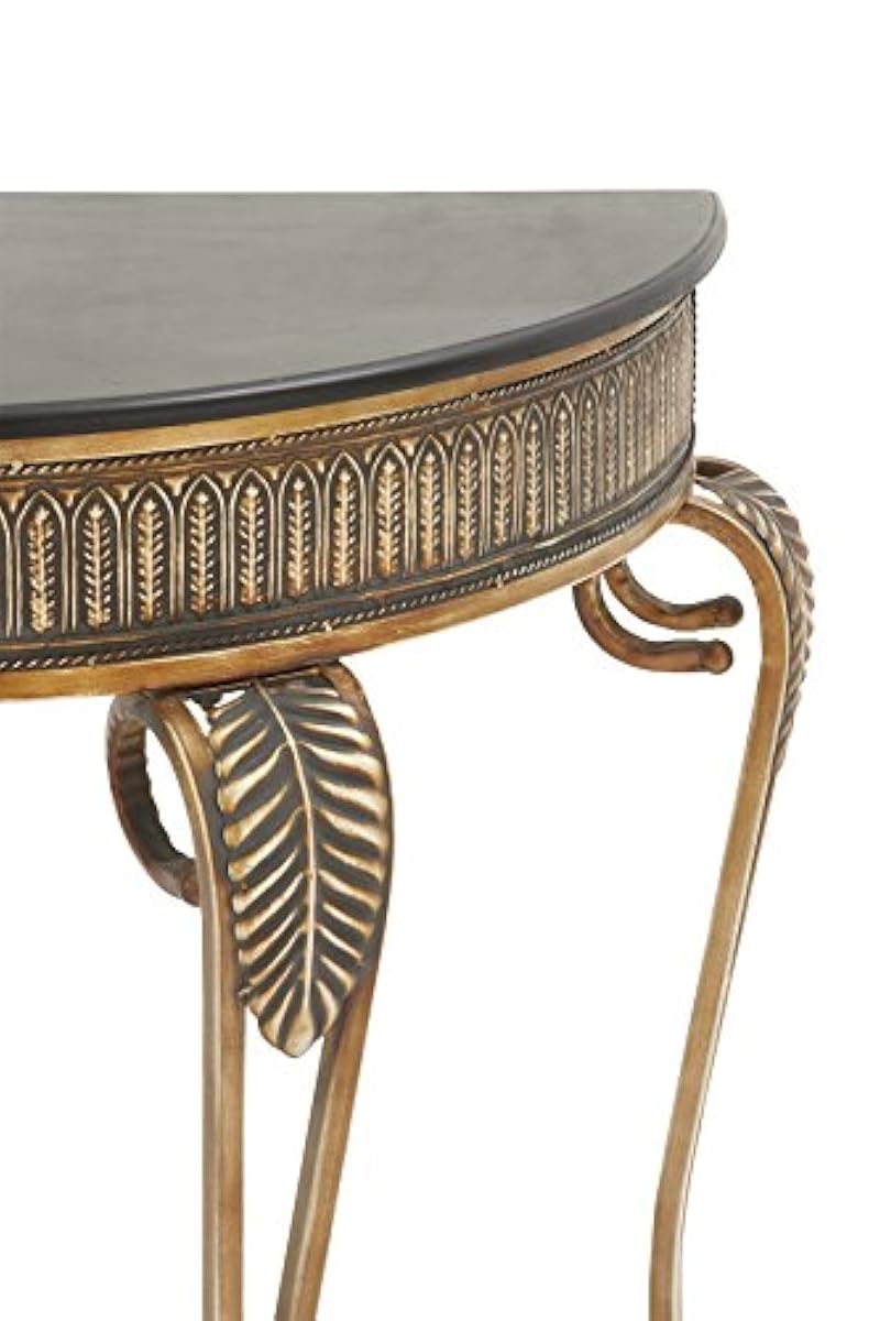 Console Table Entryway Half Moon Hall Vintage Antique Look Metal