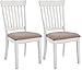 Signature Design By Ashley - Danbeck Dining Upholstered Side Chair - Set of 2 - Casual Style - Chipped White