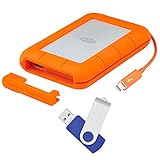 LaCie Rugged Thunderbolt USB 3.0 2TB External Hard Drive - Flash Transfer Kit