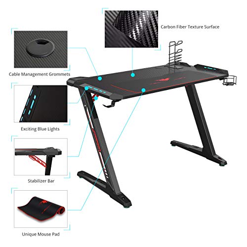 2 Eureka+Ergonomic+Z1+S+Gaming+Desk