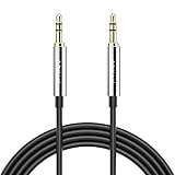 Anker 3.5mm Premium Auxiliary Audio Cable (8ft / 2.4m) AUX Cable for Headphones, iPods, iPhones, iPads, Home/Car Stereos and More (Black)