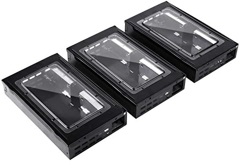 HUX EYE Humane Live Mousetrap Mouse Trap with a Clear Window, Two Entrances with Anti-escape Doors, Black 3 Pack