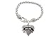 Big Sis Clear Crystal Heart Silver Bracelet Jewelry Sorority Rush Gift