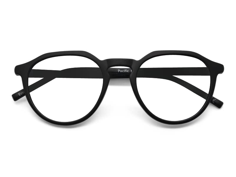 Okulars® Eco Pacific Recycled PET – Anti-Blue Light Filter Glasses for Men and Women, Black, One Size