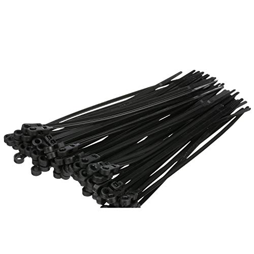 Seachoice Cable Ties, 8 In. Long, Mounting Design, 50 Lbs. Max Load, UV Black,…
