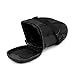 Enkeeo Strap-On Saddle Bike Bag Bicycle Seat Pack Wedge Pack Pouch Splashproof with Straps, Sealed Zipper, Reflective Stripe, Nylon Fabric for Outdoor Cycling (Black)