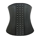 Atbuty Latex Waist Training Cincher Corset 25 Steel Boned Workout Body Shaper For Women