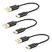 CableCreation 3pcs Short USB C Cable 6'', USB A to USB C Fast Charging Type C Data Cord for for Power Bank, Galaxy S23, iPad Pro iPad mini, iPad Pro,iPhone 15/16,Android Auto/Cellphone,PS5 Controller