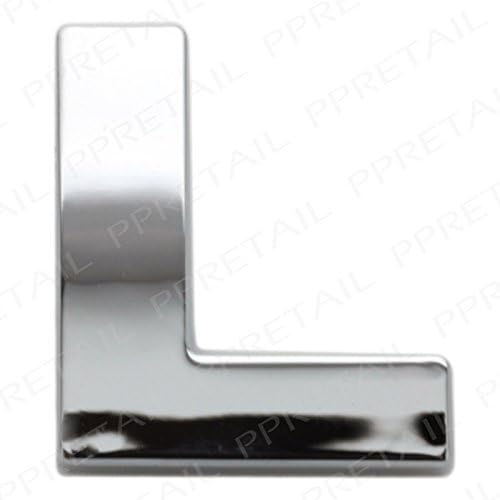 New Chrome 3D Self Adhesive Letter Number Car Badge Emblelm Sticker For Home & Auto (Letter L)
