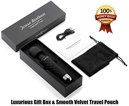 Upgraded Powerful Viberate Massager with 20 Magic Vibration Modes, Whisper Quiet, Waterproof, Handheld, Cordless for Neck Shoulder Back Body Massage, Sports Recovery & Muscle Aches - Carbon Black