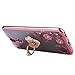 CaseHaven LG K20 Plus Case, Glitter Crystal Heart Floral Series - Slim Luxury Bling Rhinestone Clear TPU Case with Ring Stand for LG K20 V/LG K10 2017 / LG Harmony/LG Grace - Rose Gold