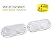 BSK 4.5'' White Stick-On Oval Reflectors - Pack of 2