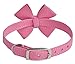 BINGPET BA2042 Bow Tie Crystal Boy Girl Dog Collar Designer Fancy Bling Rhinestone Collars for Dogs, Pink S