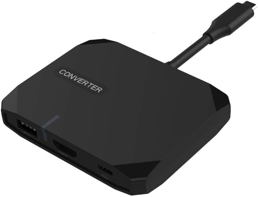 NSinc - Type C USB 3.0 to USB-C 4K HDMI USB 3.0 Adapter 5 in 1 Hub, USB-C PD Port for MacBook, Nintendo Switch, Chromebook Pixel