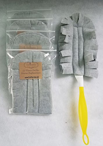 GRAY fleece Duster refill replacement, washable, reusable, eco-friendly