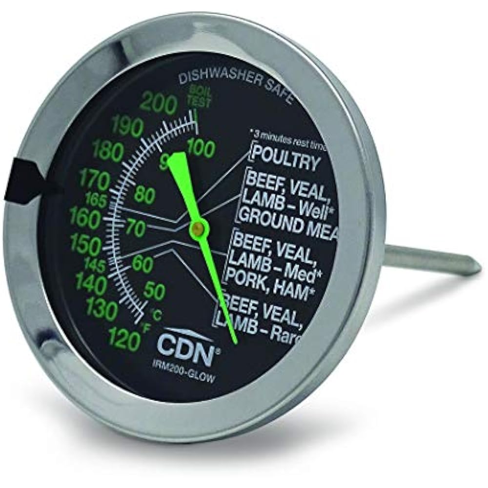 CDN Meat IRM200GlOW ProAccurate Oven Thermometer Thermometers Kitchen