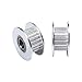 IronBuddy GT2 Timing Pulley 20 Teeth 5mm Bore with Bearing for 6mm Belt Aluminum Pulley Wheel for 3D Printer, Pack of 5 (20 Teeth)