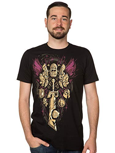 JINX World of Warcraft Men's Paladin Legendary Class Premium Cotton T-Shirt (Black, X-Large)