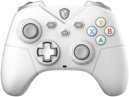 FORCE GC300 WIRELESS WHITE Mando inalámbrico para PC, 2.4 GHz, Bluetooth, USB Tipo-C a A, Batería de 20 horas, Cubiertas D-Pad intercambiables, Motores de vibración duales