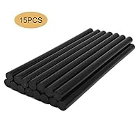 Black Hot Melt Glue Sticks, Tretar Hot Glue Gun Sticks for Handmade Craft DIY Home Office Project Christmas Gift Craftwork Fix & Repairs,15PCS, Diameter 11mm/0.43", Length 20cm/7.8"