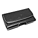 Leather Carrying Protective Case Holster Belt Clip and Loops for ZTE Axon M Devices - (Pouch Dimension: 6.20 x 3.20 x 0.60 inch)
