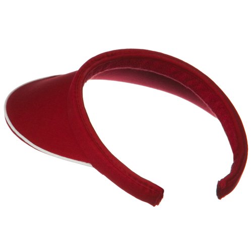 Piping Clip On Visor-Wine OSFM