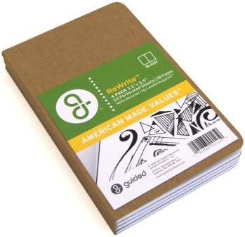 Guided Products ReWrite Memo Blank Recycled Pocket Notebook, 48 Pages, 4 Pack (GDP00125)