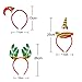 Whaline 6 Packs Christmas Headbands Reindeer Costume Hair Bands Elves Party Hats Accessories Gifts for Christmas Holiday