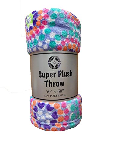 Cozy fleece plush throw blanket, 50 x 60", power circle