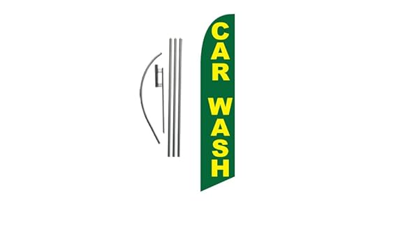 Amazon Com Car Wash Advertising Feather Banner Swooper Flag Sign