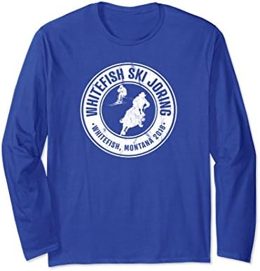 Unisex 2018 Whitefish Ski Joring Long Sleeve T-shirt Medium Royal Blue