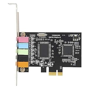 Geluidskaart 6-kanaals CMI8738 chip PCI-E 5.1 stereo audio-accessoire, ingebouwde onafhankelijke plug-and-play…