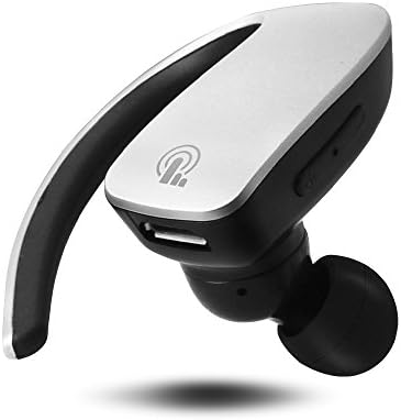 WISZEN Wireless Bluetooth In-Ear Headset, Bluetooth In-Ear Ear hook Headset with Built-in Microphone Able to Make/Answer Calls Hands-Free, Touch Controls, Noise Cancellation Headphone (Silver)