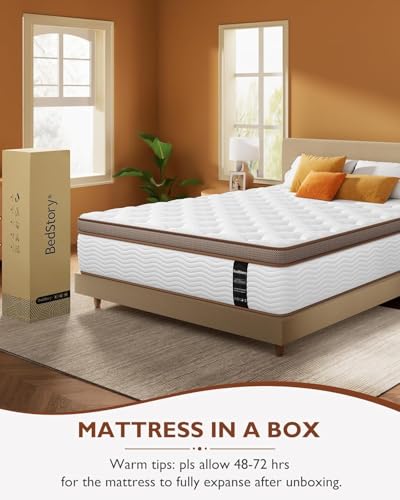 BedStory Full Mattress 10 Inch - Firm Hybrid Mattresses with Lumbar & Shoulder Support, Hotel Collection Hybrid Double Matelas Pain Relief & Deep Sleep - Fiberglass Free - No Odor-365 Night Trial