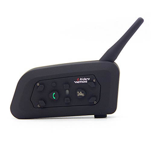 Vnetphone 1200m Wireless 6 Riders Motorcycle Bluetooth Helmet Intercom Interphone Headset