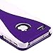 Snap-on Case Compatible with Apple iPhone 4 / 4S, Dark Purple / White Cup Shape
